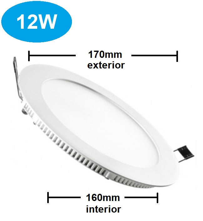 Panel Rd 12w ROUND RECESSED LED PANEL 12W 3000K – ADoceVoltios